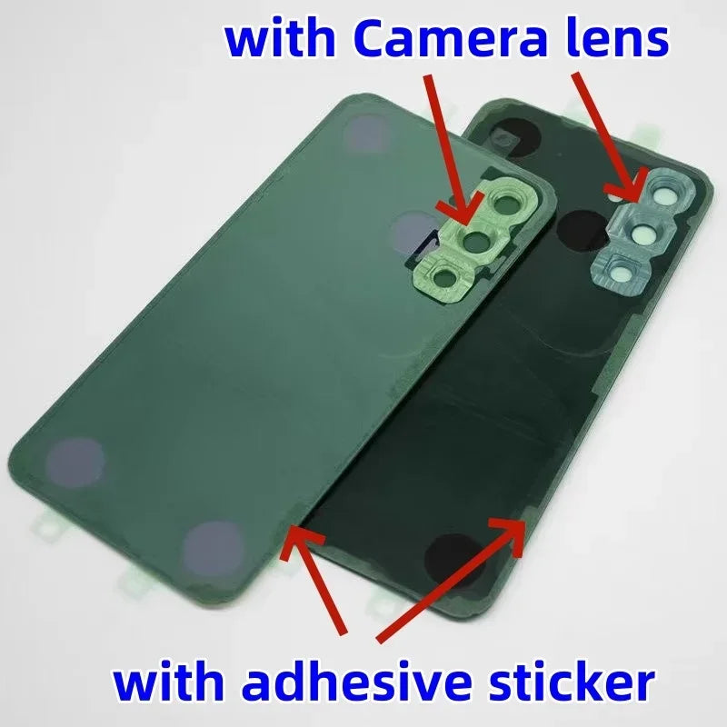 Samsung Galaxy A24 back cover replacement green rear panels with camera lens cutout and adhesive stickers