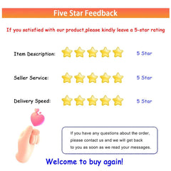 Feedback graphic with five star ratings for item seller delivery Samsung Galaxy S20 Plus back cover replacement