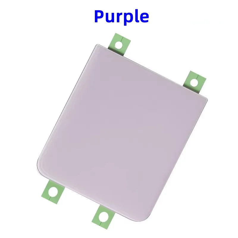 Mumzar Samsung Galaxy Z Flip5 back cover replacement purple rear glass panel with adhesive tabs