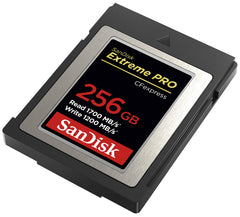Sandisk 256GB CFexpress Type B card with Extreme PRO label and high-speed read and write performance