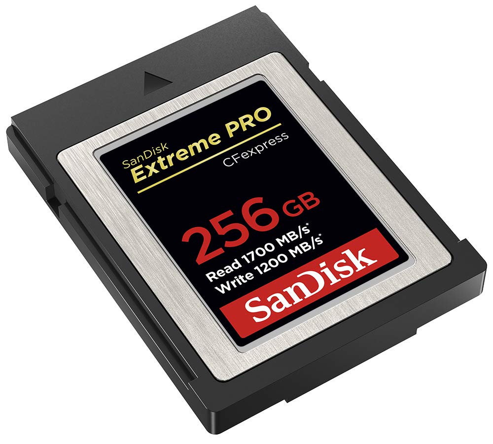 SanDisk 256GB CFexpress Type B card with Extreme PRO speed for high-performance storage