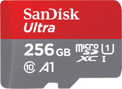 SanDisk Ultra 256GB memory card for Android phones microSDXC with fast A1 and class 10 speed