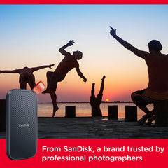 SanDisk high speed USB-C external SSD with textured surface and compact design