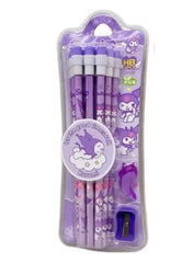 Huitich Sanrio pencil set with accessories featuring cute character designs and a sharpener
