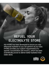 Woman drinking from SiS Hydro electrolyte bottle in refuel hydration ad