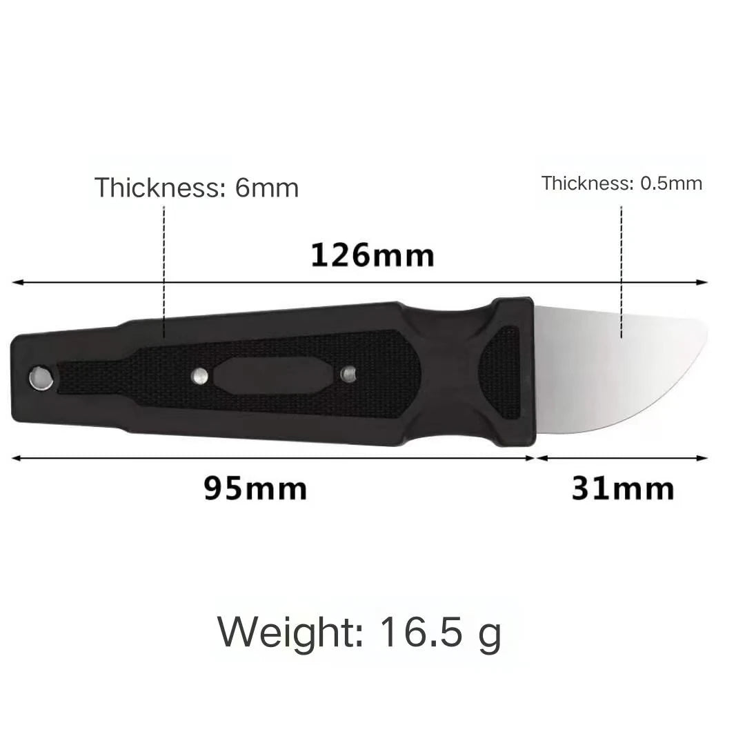 Mumzar metal opening pry knife showing 126mm total length 31mm blade 95mm handle 16.5g mobile phone tablet repair tool