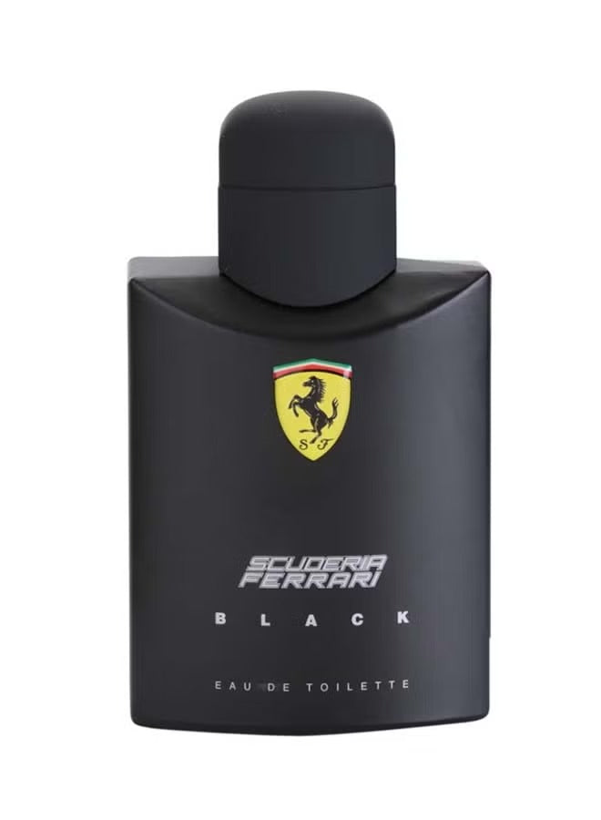 Scuderia Black EDT 125ml fragrance bottle with sleek black design and Ferrari logo