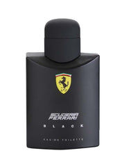 Scuderia Black EDT 125ml fragrance bottle with sleek black design and Ferrari logo