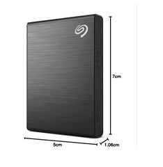 Seagate compact portable 1TB SSD with Adobe Creative Cloud in sleek black design