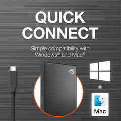 Seagate 1TB SSD with Adobe Creative Cloud external drive compatible with Windows and Mac