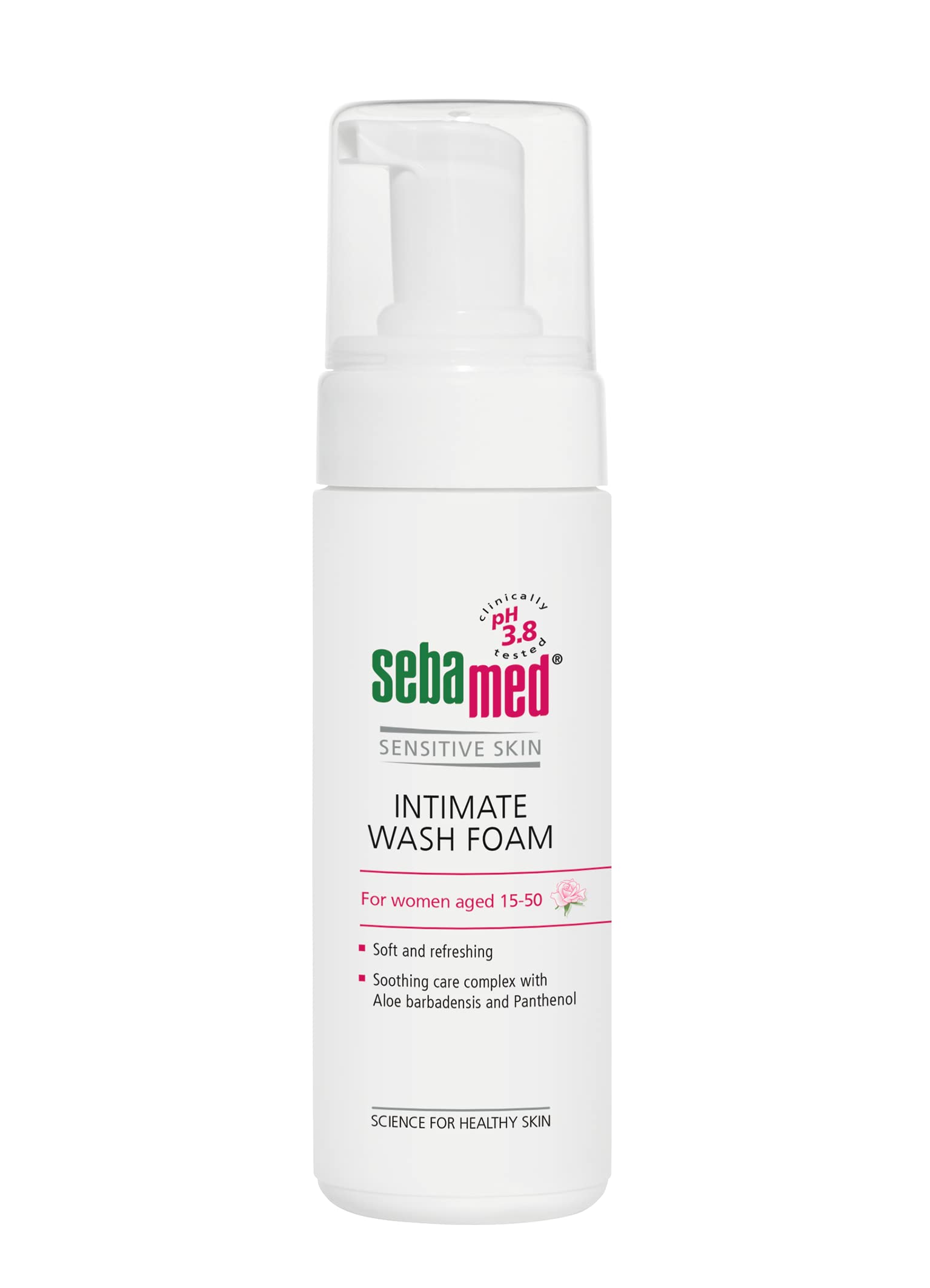 Sebamed intimate wash foam UAE pump bottle for sensitive skin gentle formula with aloe and panthenol