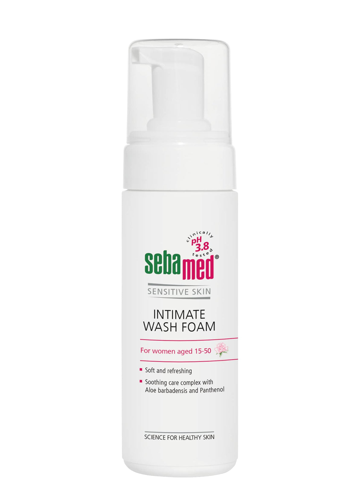Sebamed intimate wash foam UAE pump bottle for sensitive skin gentle formula with aloe and panthenol