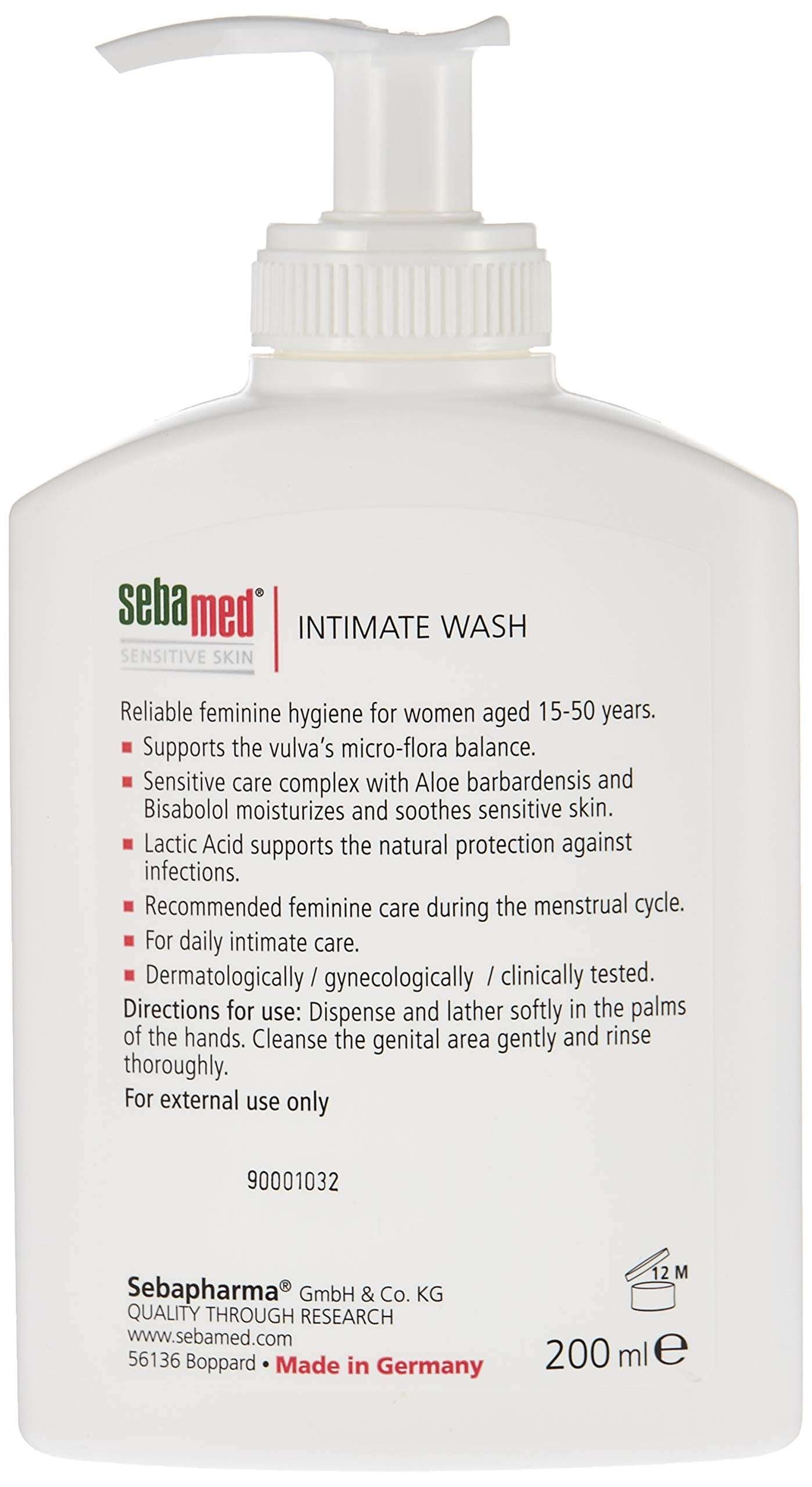Sebamed intimate wash for women white 200ml pump bottle gentle pH balanced feminine cleanser