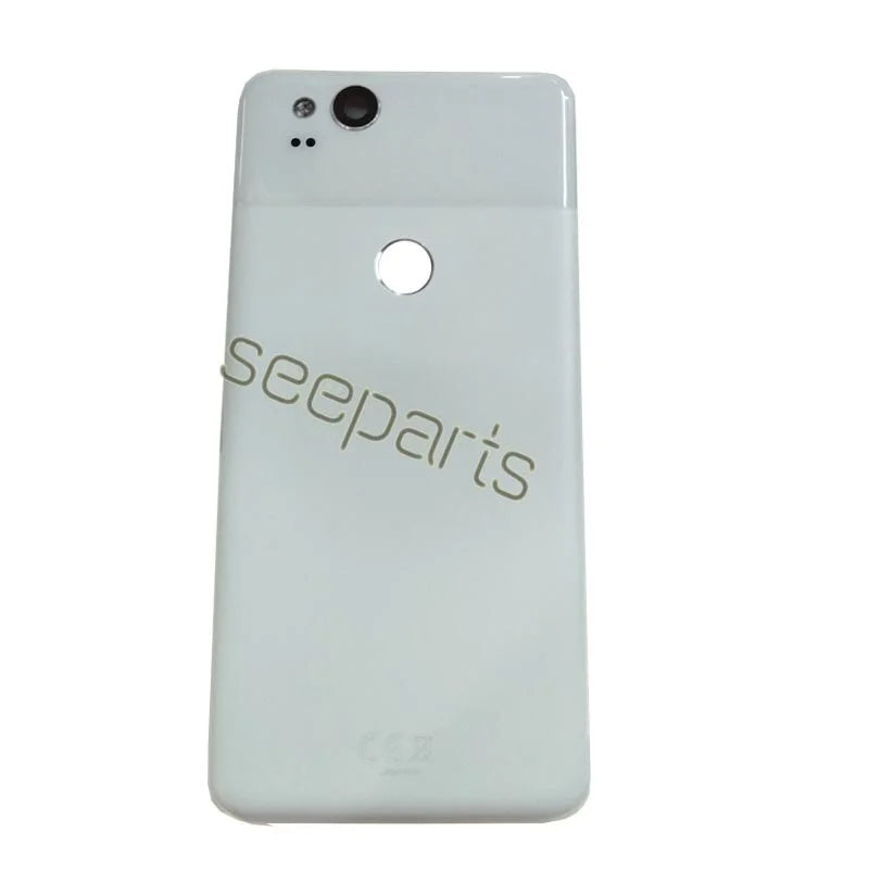 White rear shell with camera and fingerprint cutout for Google Pixel 2 XL battery cover replacement by Mumzar