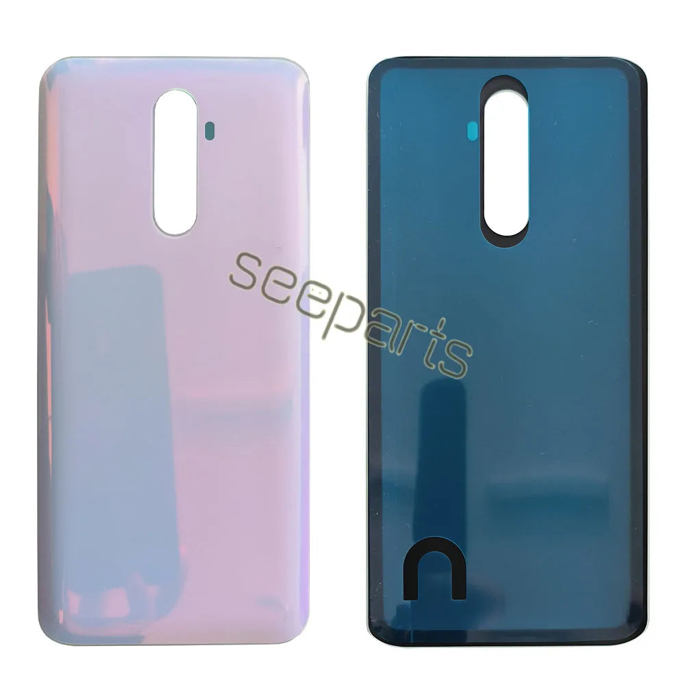 Oppo Realme X2 Pro battery cover replacement glossy pink iridescent and blue protective film back covers by Mumzar