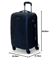 Lightweight hard shell luggage 32 inch in black with four wheels and telescopic handle