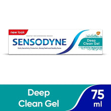 Toothpaste box with Deep Clean Gel branding and 75 ml marking