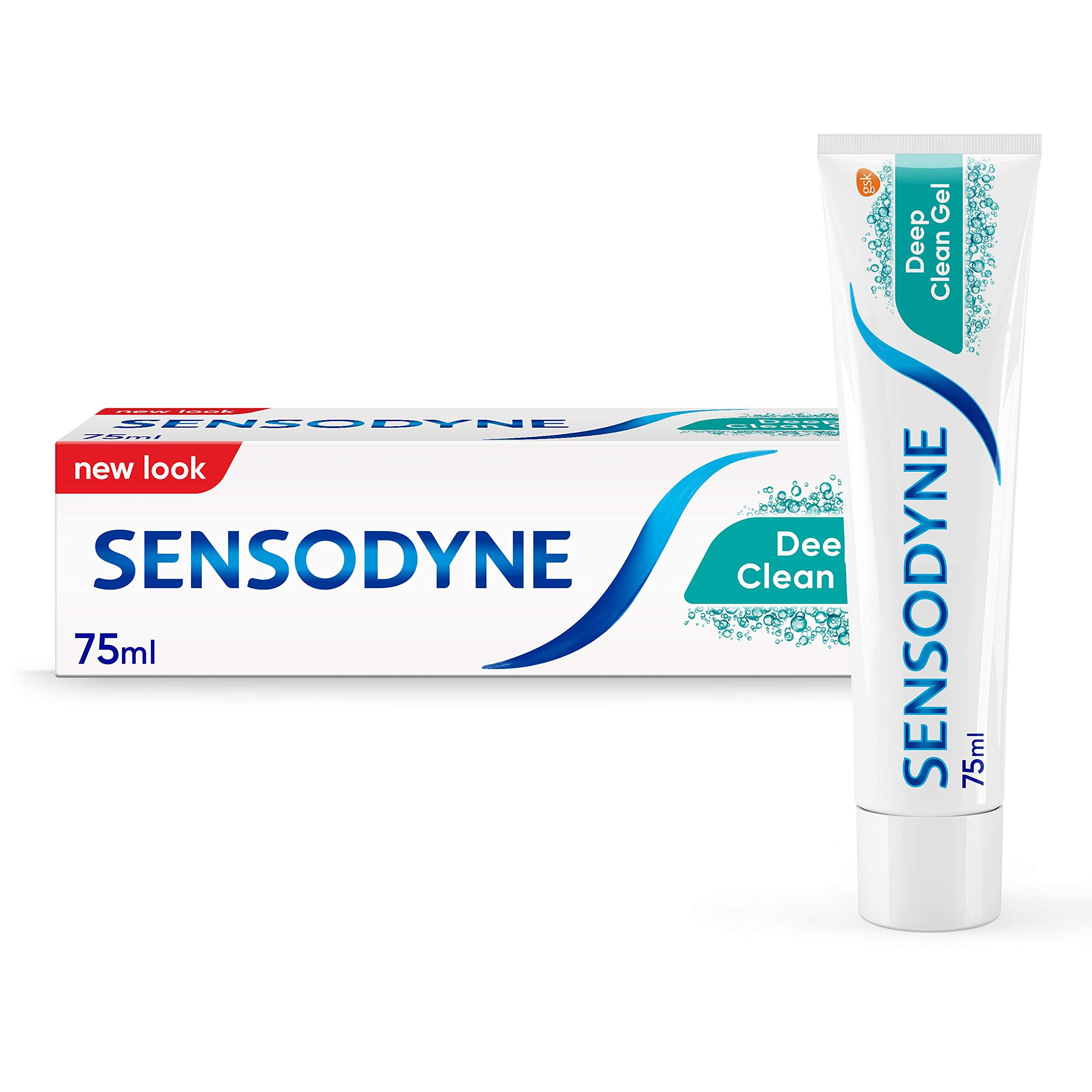 Sensodyne Deep Clean Gel Toothpaste 75ml tube and box daily oral care for deep cleaning