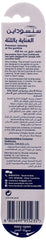 Sensodyne toothbrush for sensitive teeth white packaged toothbrush back label with Arabic and English instructions
