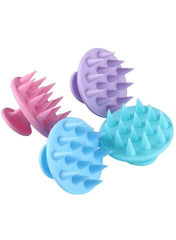 Huitich colorful silicone shampoo scalp scrubber for hair growth with soft flexible bristles