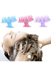 Huitich shampoo scalp scrubber for hair growth in blue pink and purple silicone scalp massager brush