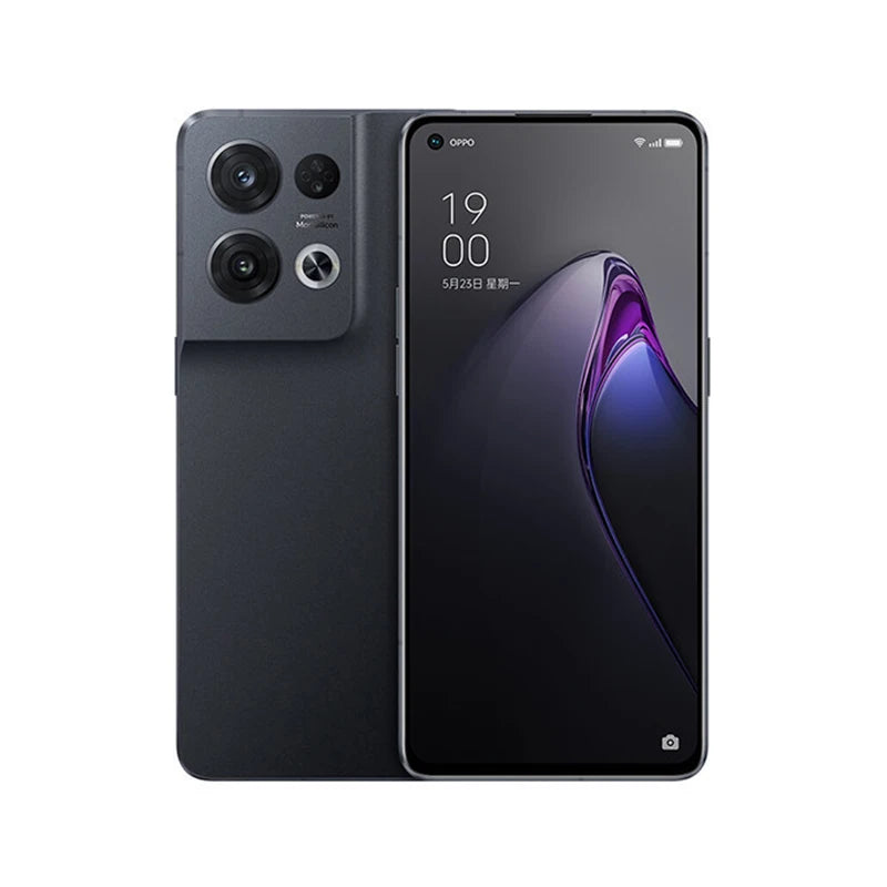 Oppo Reno8 Pro 5G used for sale UAE OPPO black smartphone front display and triple camera matte finish