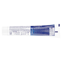 Signal 50 ml white and blue tube cavity fighter fluoride toothpaste for strong teeth with product label