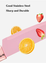 Huitich 19 piece kitchen tool set UAE featuring sharp durable stainless steel knife slicing fresh strawberries and orange