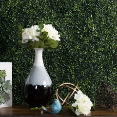Huitich silk hydrangea blooms for home decor arranged in a black and white vase on a wooden table