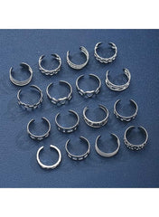 Elegant silver ring set for women featuring various designs perfect for stacking and everyday wear