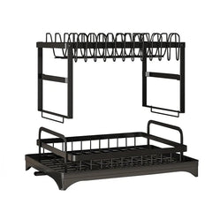 Huitich kitchen rack with drain option sink drainer dish rack UAE in black metal