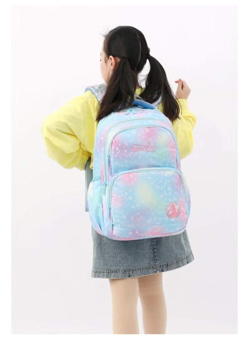 Huitich six wheel trolley school bag in colorful pastel design, perfect for students on the go