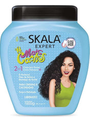 SKALA curl defining hair cream in a 1000g blue jar for enhancing and moisturizing curls