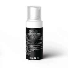 Men’s intimate wash bottle with back label panel and white pump