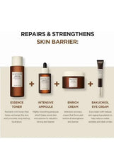 Centella skincare set with eye cream tube, bottles, and cream jars