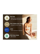 Centella ampoule serum box with certification icons and ingredient claim badges