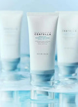 Centella water fit sun serum SPF 50+ white tube with light blue base