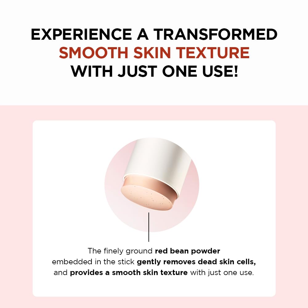 Pore minimizing face mask stick with red bean powder for smooth skin texture after one use