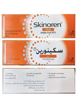 Skinoren cream cartons with tube, showing front and back panels, 30 g
