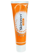 Skinoren cream tube, orange and white with dot pattern, 30 g