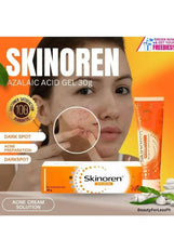 Skinoren azelaic acid gel 30 g cream solution carton and orange-white tube