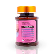 Supplement facts panel on saffron weight loss capsule bottle with orange cap