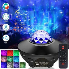 Huitich smart star projector for home with Bluetooth, USB, timer, and RGBW color settings