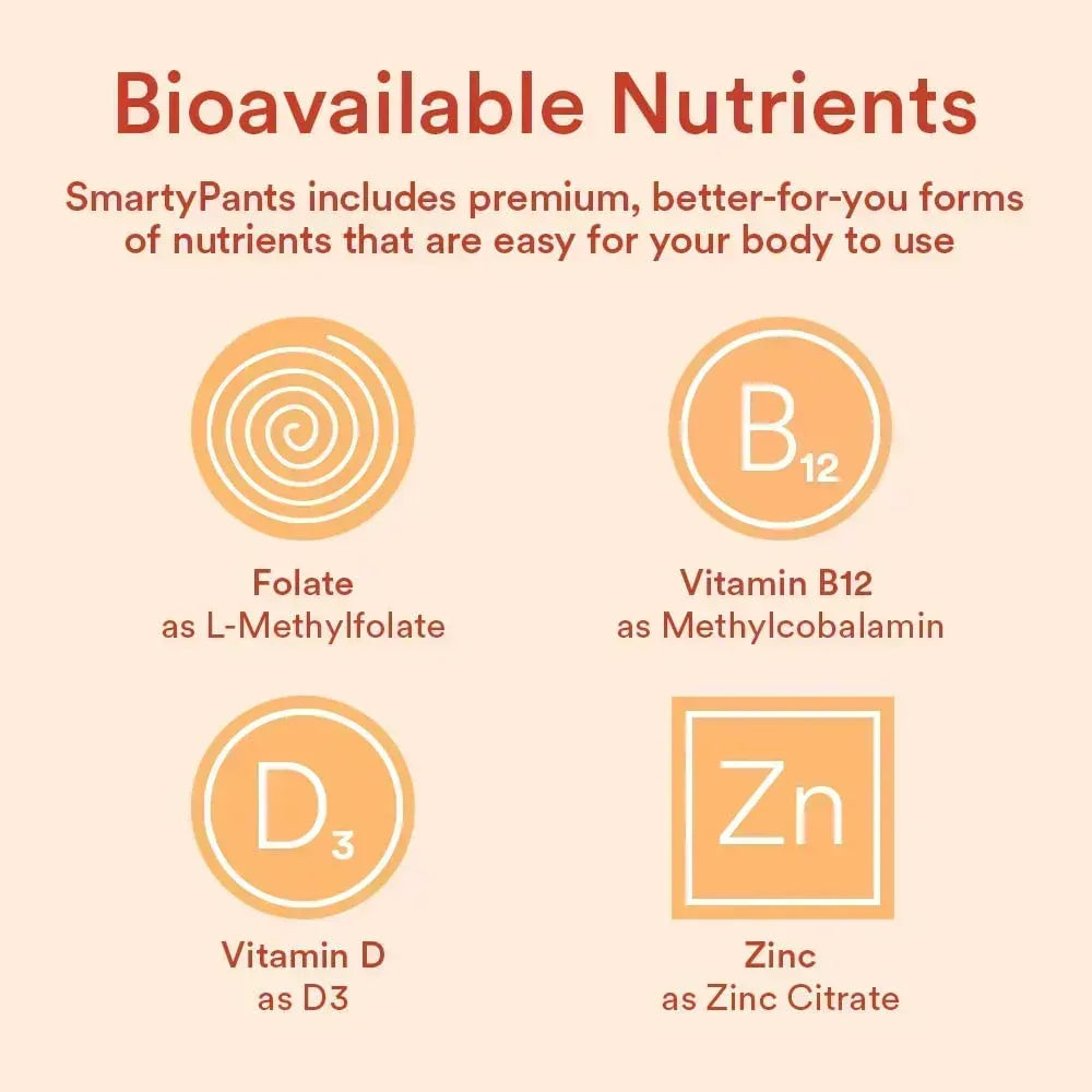 SmartyPants Kids Multivitamin Gummies: Omega 3 Fish Oil (EPA/DHA), Vitamin D3, C, Vitamin B12, B6, A, K & Zinc for Immune Support, Biotin, Gluten Free, Three Fruit Flavors, 120 Count (30 Day Supply) - Mumzar