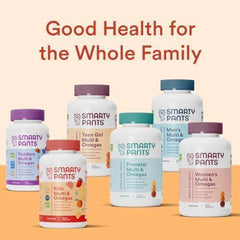 SmartyPants Kids Multivitamin Gummies: Omega 3 Fish Oil (EPA/DHA), Vitamin D3, C, Vitamin B12, B6, A, K & Zinc for Immune Support, Biotin, Gluten Free, Three Fruit Flavors, 120 Count (30 Day Supply) - Mumzar
