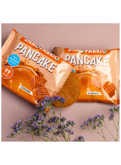 Snaq Fabriq Protein Pancake with Caramel Filling, a tasty dessert bar with no added sugar