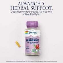 Solaray Berberine 500 mg bottle with one yellow softgel capsule
