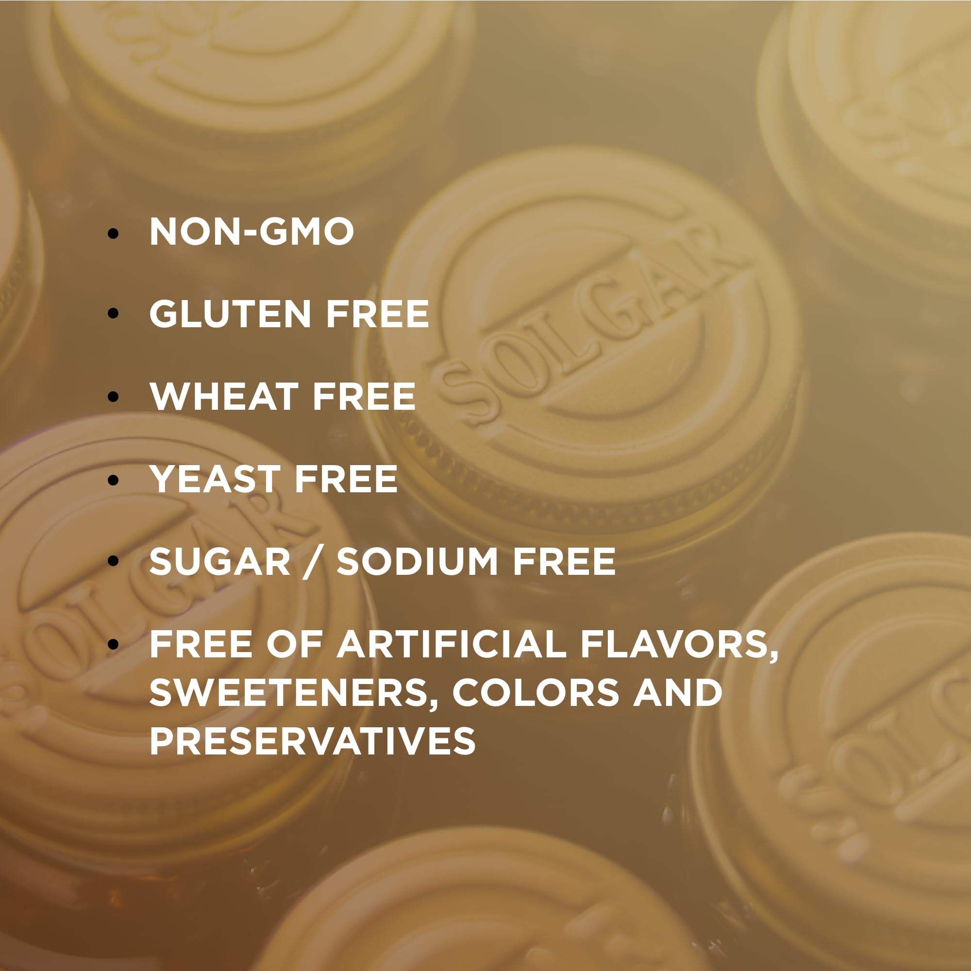 Solgar bottles with label text non GMO gluten free wheat free highlighting ashwagandha root extract capsules