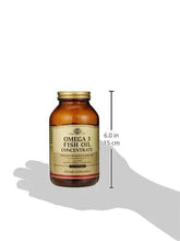 Omega-3 fish oil concentrate bottle with 6.0 in (15 cm) height marking