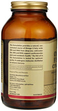 Omega-3 fish oil concentrate bottle with back label on amber bottle